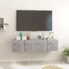 Image de vidaXL Meubles TV muraux 2 pcs - Gris béton
