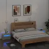 Image de vidaXL Tables de Chevet 2 pcs - Gris Béton avec LED