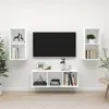 Image de Ensemble de meuble TV 3 pcs Blanc Aggloméré