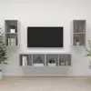 Image de vidaXL Meubles TV muraux 4 pcs - Gris Béton