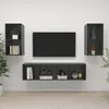 Image de vidaXL Muraux 4 pcs Gris brillant