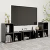 Image de vidaXL Ensemble de meubles TV - Gris brillant