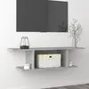 Image de vidaXL Meuble TV Mural - Gris Béton