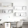 Image de vidaXL Étagères cube murales - Blanc 80x15x26,5cm
