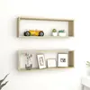 Image de vidaXL Étagères cube murales 2 pcs - Chêne sonoma