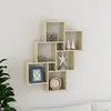 Image de vidaXL Étagère murale cube Chêne sonoma 78x15x93 cm