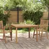Image de vidaXL Table à dîner de jardin - 110x110x77 cm - Bois de teck