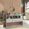 Image de vidaXL Buffet - Gris béton - Bois d’ingénierie