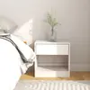 Image de vidaXL Table de Chevet Blanc Pin Massif