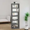 Image de vidaXL Bibliothèque/Séparateur gris pin massif