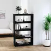 Image de vidaXL Bibliothèque/Séparateur - Noir 8720286608364