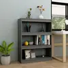 Image de vidaXL Bibliothèque/Séparateur Gris Pin massif