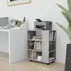 Image de vidaXL Armoire à roulettes Gris béton - 60x35x75 cm