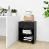 Image de vidaXL Armoire à roulettes - Noir - 46x36x59 cm