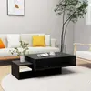 Image de vidaXL Table Basse Noir 105x55x32 cm