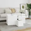 Image de vidaXL Ensemble de Tables d'Appoint - Blanc