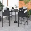 Image de vidaXL Lot de 4 tabourets noir