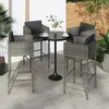 Image de vidaXL Tabourets de bar avec coussins - Gris