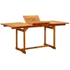 Image de vidaXL Table à dîner de jardin (120-170)x80x75 cm - Bois d'Acacia Massif