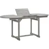 Image de vidaXL Table à dîner de jardin (120-170)x80x75 cm - Bois d'Acacia Massif