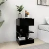 Image de vidaXL Table de chevet - Noir 40 x 35 x 65 cm
