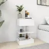 Image de vidaXL Table de Chevet - Blanc Brillant