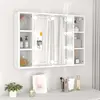 Image de VidaXL Armoire à miroir LED - Blanc