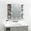 Image de vidaXL Armoire à miroir LED 70 cm
