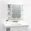 Image de VidaXL Armoire miroir LED blanc