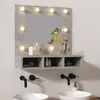 Image de VidaXL Armoire à miroir LED - Gris béton