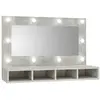 Image de VidaXL Armoire à miroir LED - Gris béton