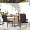 Image de VidaXL Chaises Jardin 2 Pièces Acier Textilène Noir