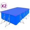 Image de vidaXL Couvertures de piscine 394x207 cm Bleu foncé