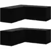 Image de vidaXL Housses de mobilier Forme L - Noir