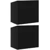 Image de vidaXL Housse de balancelle 2 pcs - Noir
