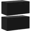 Image de VIDAXL Housses meubles de jardin 2 pcs Noir