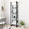 Image de vidaXL Bibliothèque à 5 niveaux blanc 60x30x175 cm bois d'ingénierie