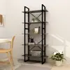 Image de vidaXL Bibliothèque à 5 niveaux - Gris