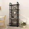 Image de VidaXL Bibliothèque à 5 Niveaux Gris