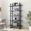 Image de vidaXL Bibliothèque à 5 niveaux - Gris