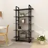 Image de vidaXL Bibliothèque à 5 niveaux 100x30x175 cm Gris