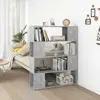 Image de vidaXL Bibliothèque/séparateur gris béton 100 cm