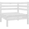 Image de vidaXL Canapé d'angle de jardin - Blanc