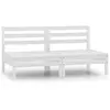 Image de vidaXL Canapés centraux de jardin 2 pcs blanc - Bois de pin