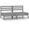 Image de vidaXL Canapés centraux de jardin - 2 pièces - Gris