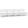 Image de vidaXL Canapés centraux de jardin 4 pcs - Bois de pin blanc