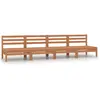 Image de vidaXL Canapés centraux de jardin 4 pcs - Bois de pin marron miel