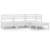 Image de vidaXL Salon de jardin 4 pcs - Bois de pin massif Blanc