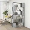 Image de vidaXL Bibliothèque/Séparateur de pièce Gris béton 100x24x188 cm
