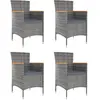 Image de vidaXL Chaises à manger de jardin - Gris